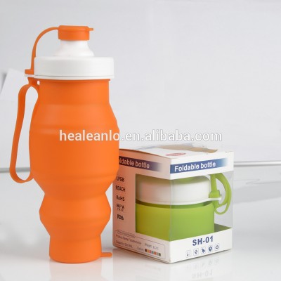 Novelty drink bottle folding sport water bag soft Tpu drink bottle