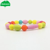 HeaLeanLo food grade silicone baltic amber teething bracelets for baby can DIY jewelry