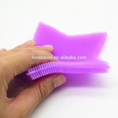 Healeanlo food grade silicone dishwash brush best sponge for washing dishes house cleaning brush diy